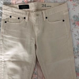 J. Crew Ecru Toothpick Jeans